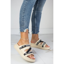 Beige Laura La.Fi platform slippers 1