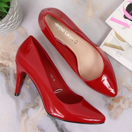 Pumps heels lacquered red Sergio Leone 2