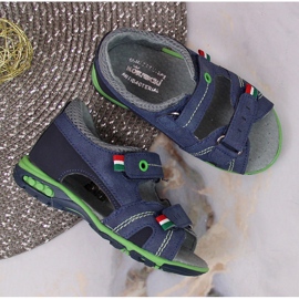 Boys' sandals with velcro navy blue Kornecki 6313 4