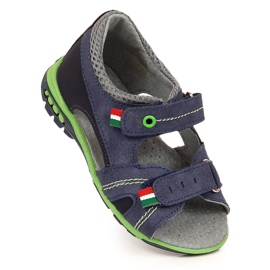 Boys' sandals with velcro navy blue Kornecki 6313 1