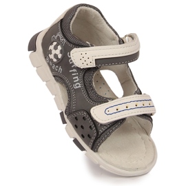 Boys' sandals with velcro gray NEWS grey 1 Boys' sandals with velcro gray NEWS grey 1