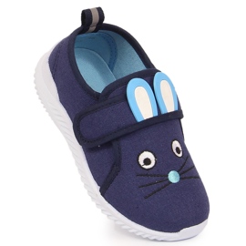 Girls' Atletico mouse velcro sneakers blue 1