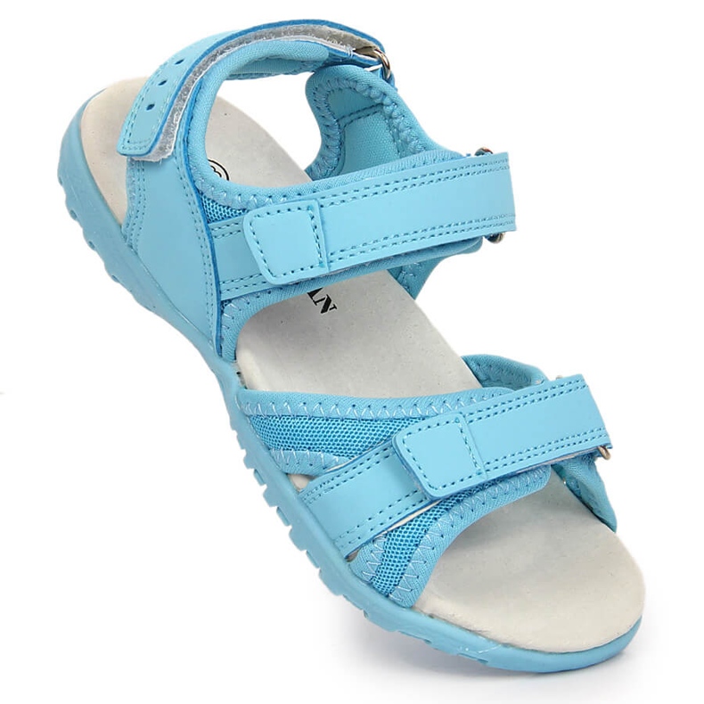 American Club blue velcro children's sandals 1