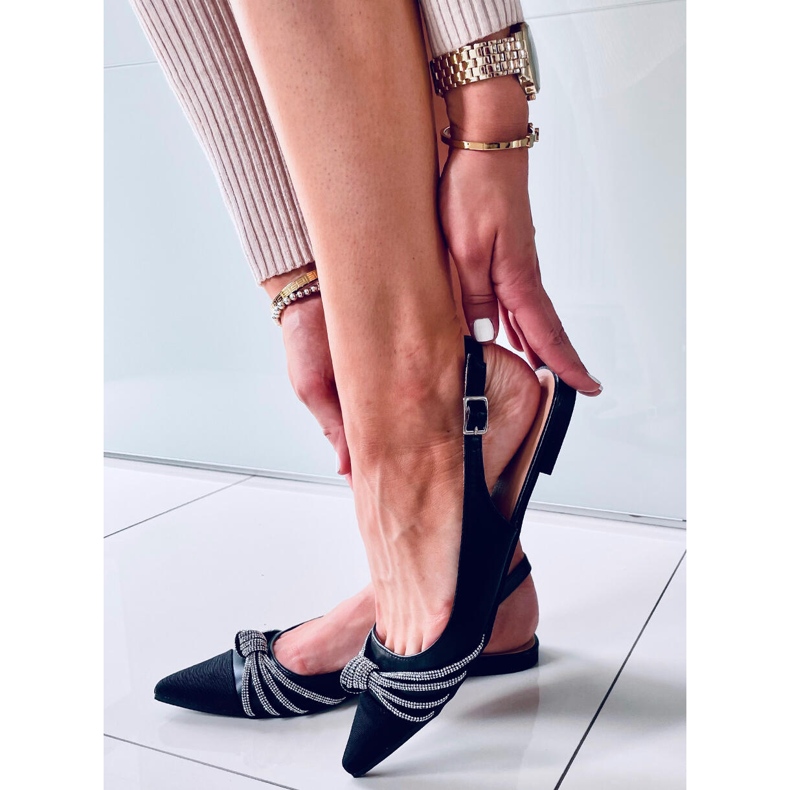 Taylor Black open-heel ballerinas 1