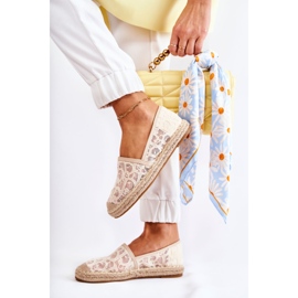 S.Barski Classic Women's Espadrilles Openwork Beige Catris 2