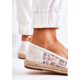 S.Barski Classic Women's White Catris Openwork Espadrilles 2