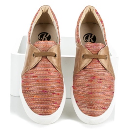 Kylie Sneakers With Ethnic Pattern orange 2
