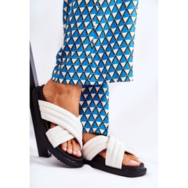 Classic Women's White Leather Slippers Daron 1