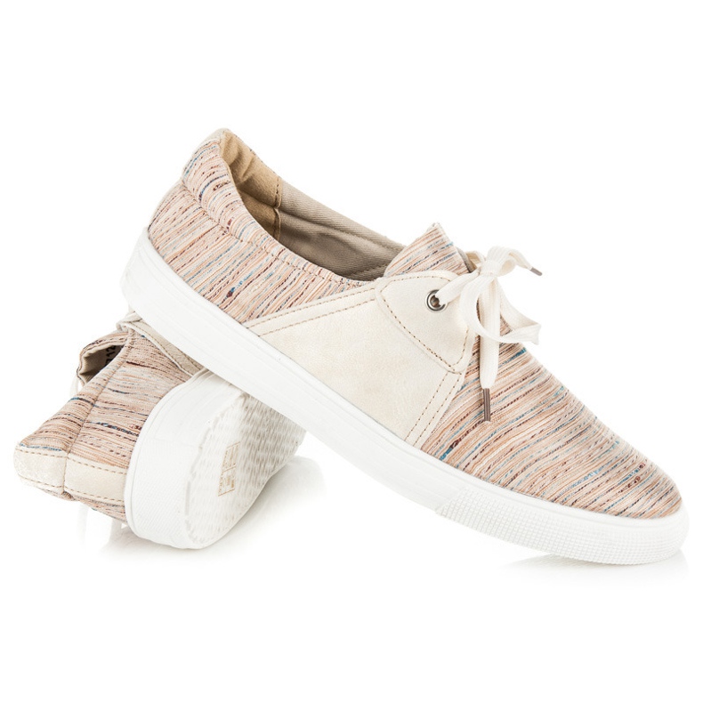 Kylie Sneakers with an ethnic pattern brown 1