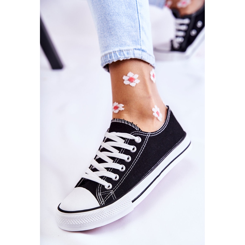 PJ1 Women's Classic Sneakers Tied Black Be Mine 1