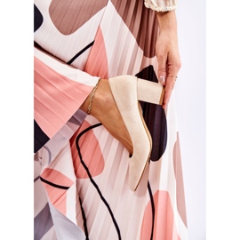 PS1 Classic Suede Pumps On A Bar Beige Lency 2