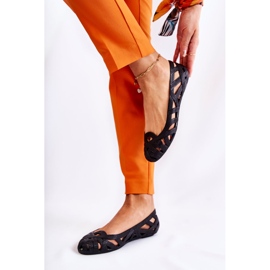 PH1 Women's Black Rubber Ballerinas Indila 1