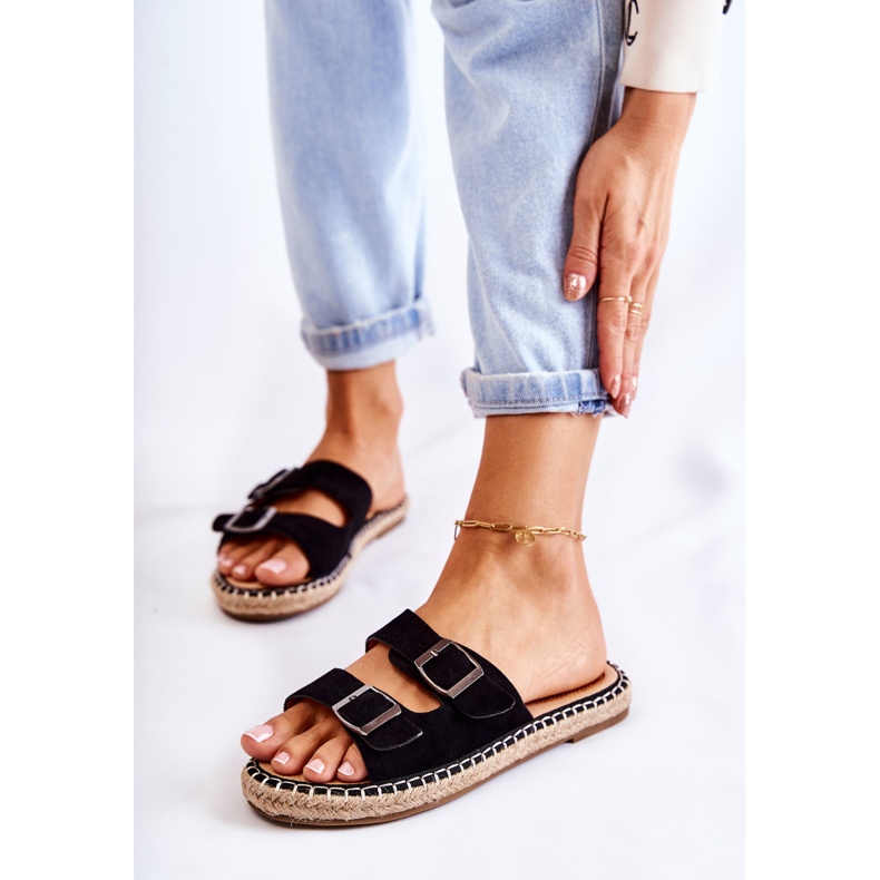 PG1 Classic Suede Women's Slippers Black Casilda 1