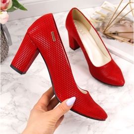 Pumps on the post red W Monique 1