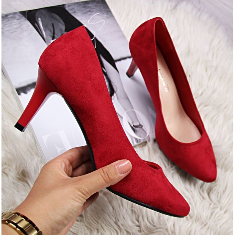 Red suede pumps W Sergio Leone 1