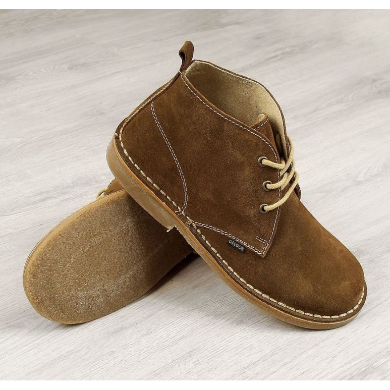 BM M Gregor brown leather men's boots 1