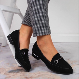 Women's shoes moccasins with black Jezzi decoration 1 Women's shoes moccasins with black Jezzi decoration 1