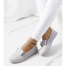 Zorda gray openwork sneakers grey 2