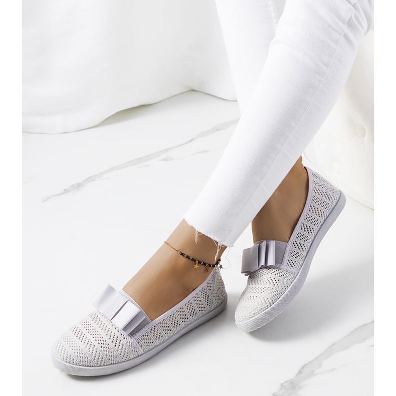 Zorda gray openwork sneakers grey 2