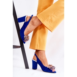 PA2 Fashionable Suede Pumps Sandals With Crystals Navy Nolissa navy blue 1 PA2 Fashionable Suede Pumps Sandals With Crystals Navy Nolissa navy blue 1