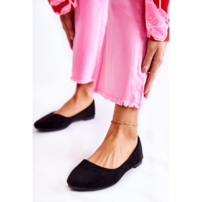 PS1 Women's Classic Suede Black Ballerinas Arina 1 PS1 Women's Classic Suede Black Ballerinas Arina 1