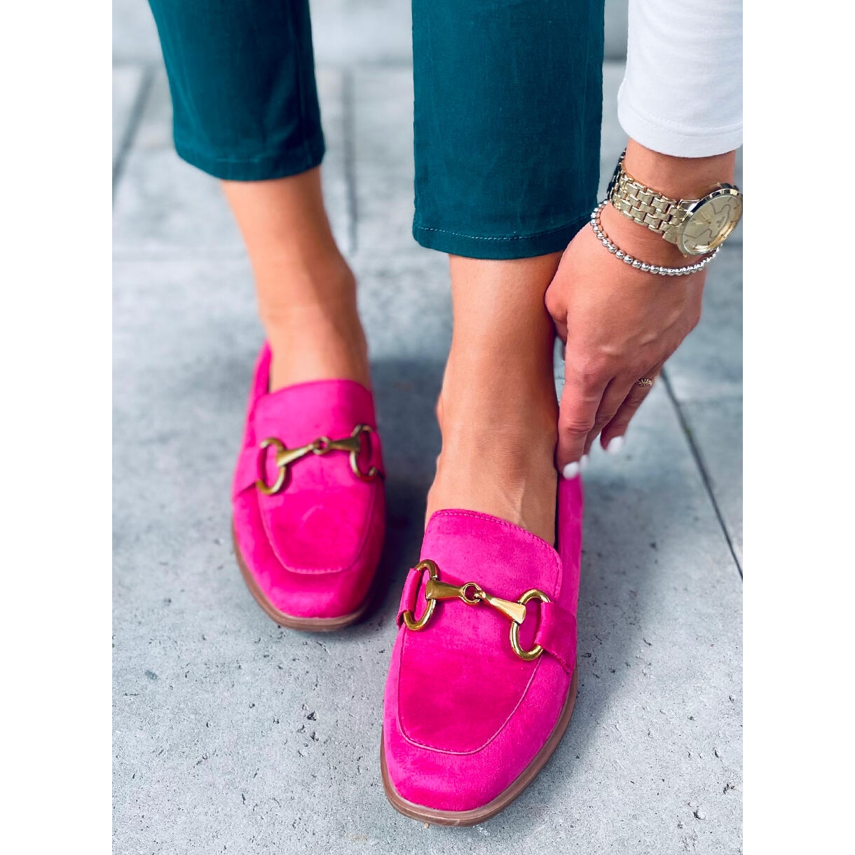 Hot pink 2025 loafers womens