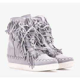 Gray Dias wedge sneakers grey 1