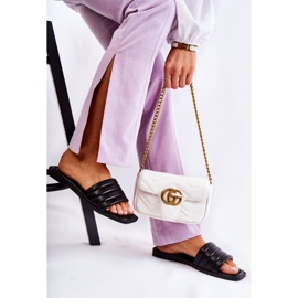 PG1 Women's Black Leather Slippers With Quilting Raula 1