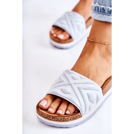 PG1 Women's Suede Slippers On A Massive Blue Heritta Platform 2