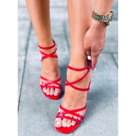 Judith Red heeled sandals 5