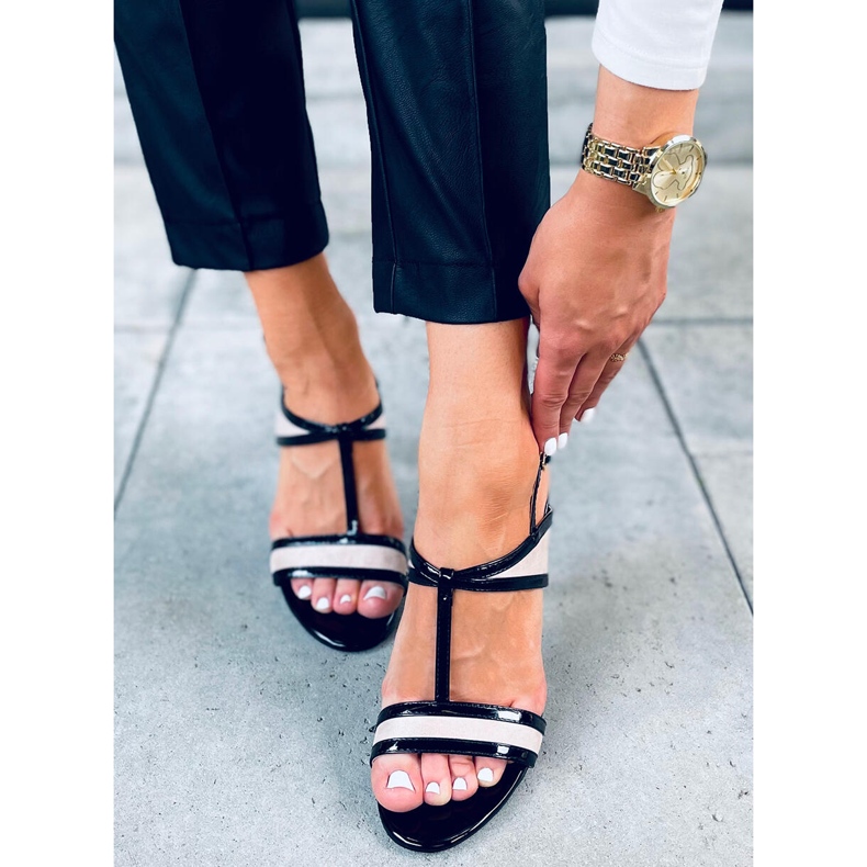 Penny Apricot sandals beige black 1