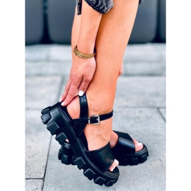 Sandals on a thick Saint Black sole 2