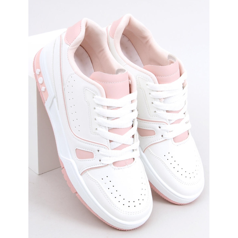 Evans Pink women's sneakers white 1