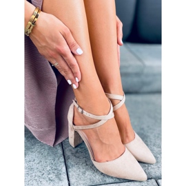 Pumps on the post Lizzie Beige 1