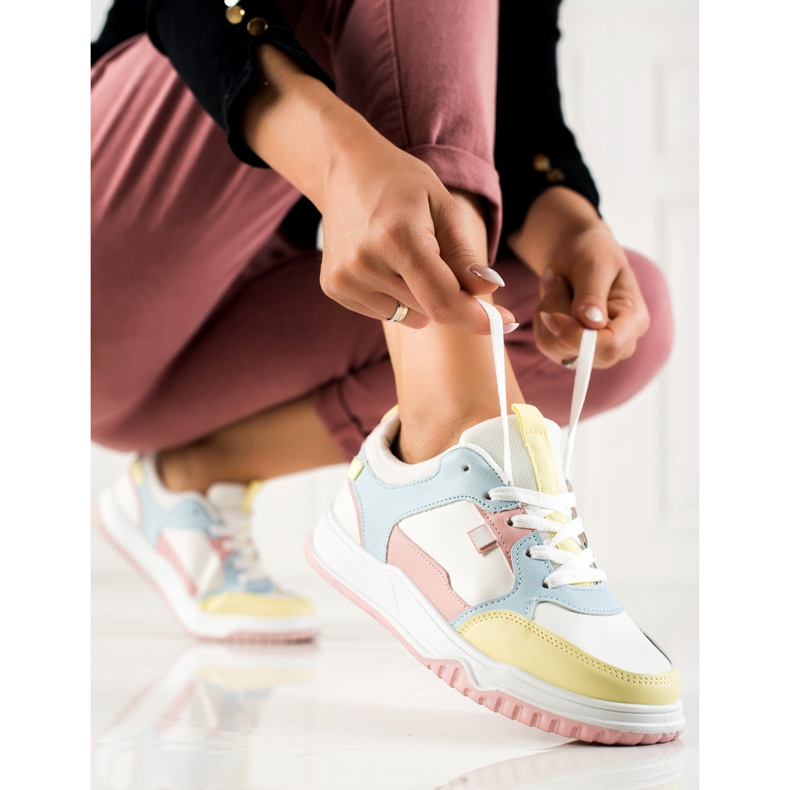 SHELOVET Colorful Sports Shoes white multicolored 1 SHELOVET Colorful Sports Shoes white multicolored 1