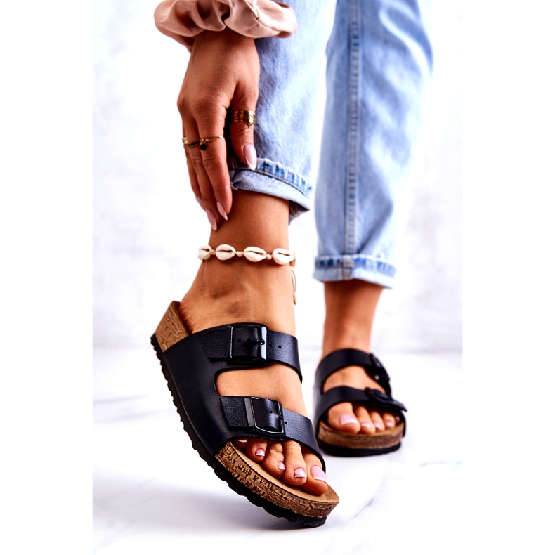 Women's Slippers Buckles Inblu NM000028 Black 1