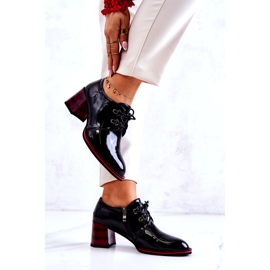 S.Barski Lacquered low shoes with a zipper black 2