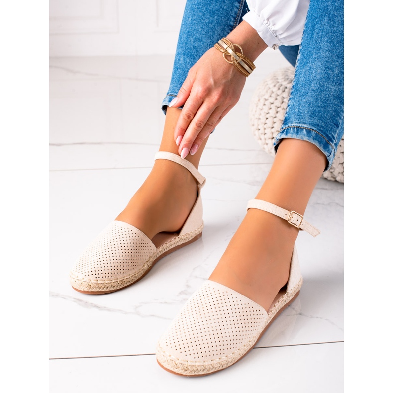 SHELOVET Openwork Espadrilles brown 1