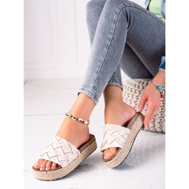 SHELOVET Slippers On The Platform beige 1