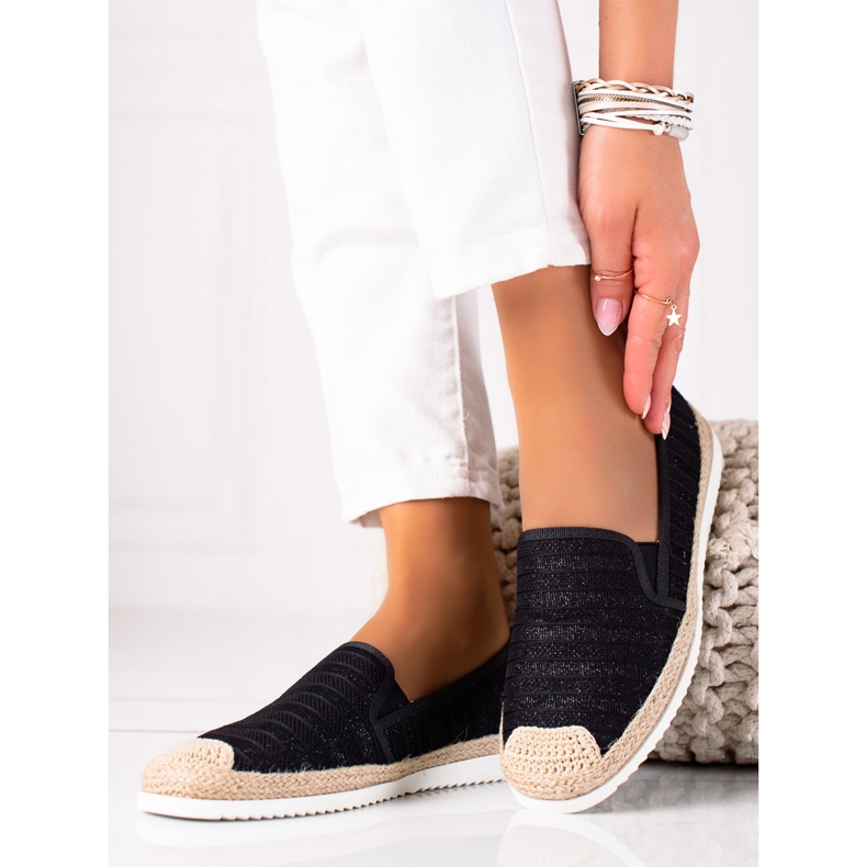 SHELOVET Slip-on espadrilles black 1