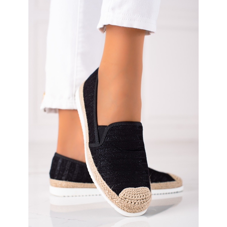 SHELOVET Slip-on espadrilles black 2