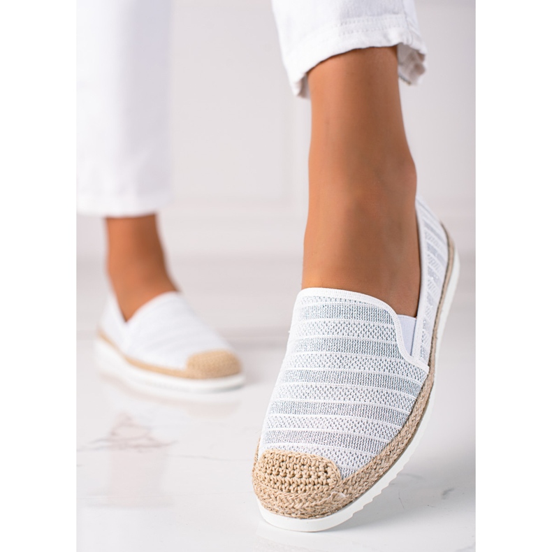 SHELOVET Slip-on espadrilles white 2