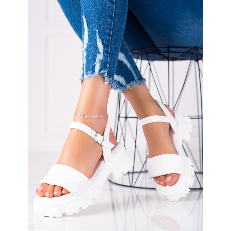 SHELOVET Fashion sandals white 1