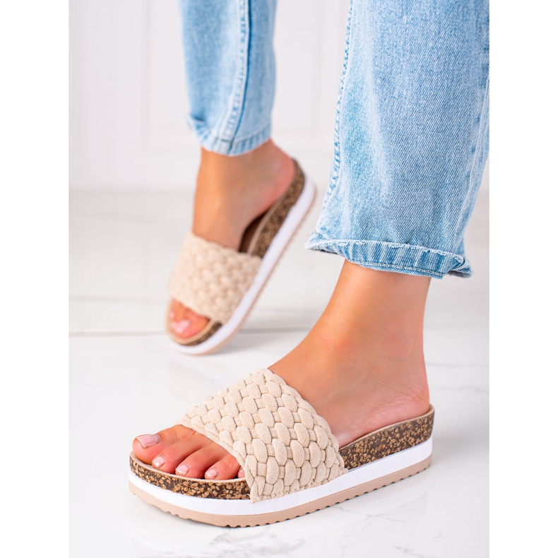 W. Potocki Braided Potocki Slippers beige 1