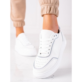 SHELOVET Sneakers With Silver Insert white 2