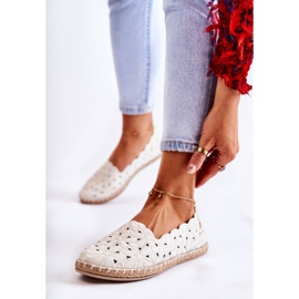 Women's Slip-On Ballerinas With White Flowers 1