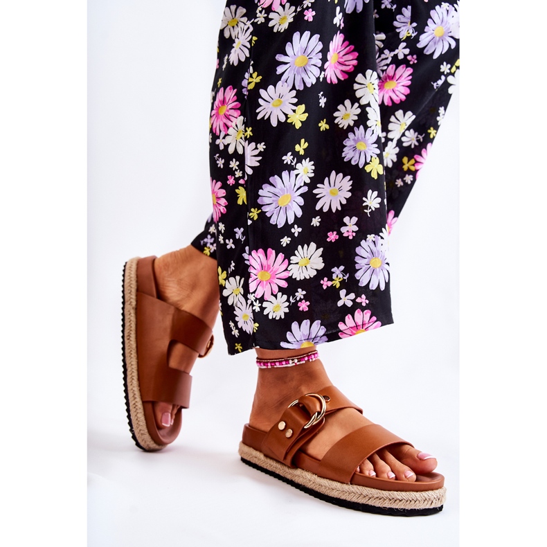 FB1 Fashionable Women's Beige Penelope Slippers brown 2