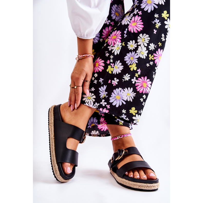 FB1 Fashionable Women's Black Penelope Slippers 2