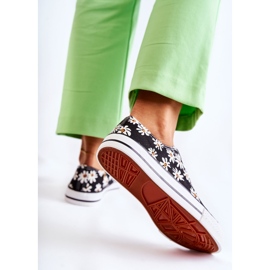 PS1 Women's Low Sneakers With Flowers Janey Black 1