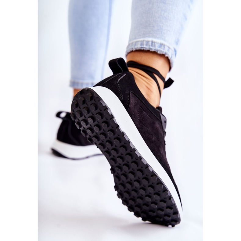 PG1 Women's Black Nayla Suede Sports Shoes 2